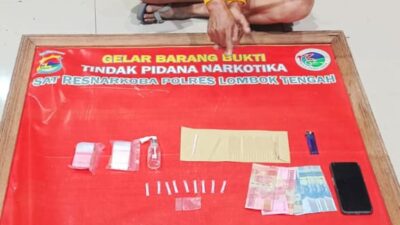 Polres Loteng Amankan Dua Terduga Pengedar Sabu di Dua Lokasi Berbeda. ‎