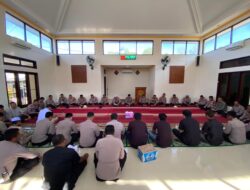 Polres Bima Kota Gelar Binrohtal Rutin, Perkuat Keimanan dan Kebersamaan Personel