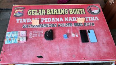 Opsnal Satresnarkoba Polres Bima Kota Ungkap Kasus Sabu, IRT Diamankan