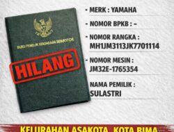 Informasi Kehilangan BPKB Sepeda Motor R2