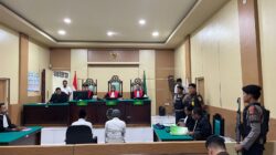 Pengamanan Sidang Perkara Pembunuhan Agenda Pledoi di Pengadilan Negeri Dompu Berjalan Aman dan Kondusif