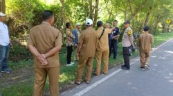 Bhabinkamtibmas Tarusa Dampingi Tim Dinas Kelautan Tinjau Reklamasi Ilegal di Pantai Air Tawar