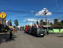 SAT LANTAS POLRES DOMPU AMANKAN AKSI HARI BURUH, ARUS LALU LINTAS TETAP LANCAR DAN KONDUSIF