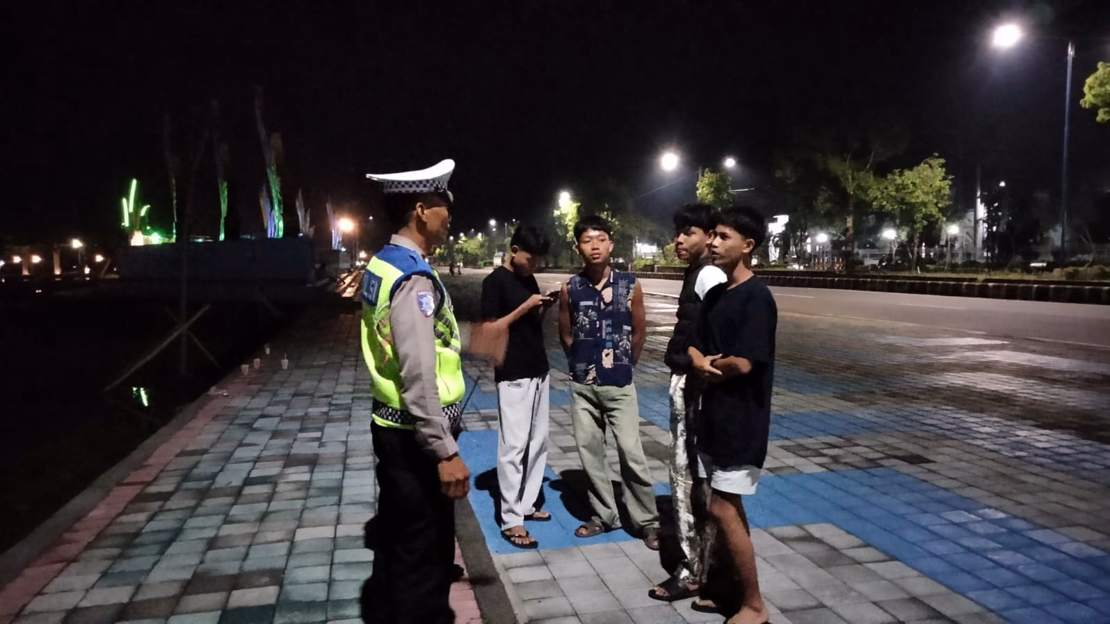 Satlantas Polres Lombok Barat Patroli Malam Antisipasi 3C