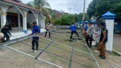 Wujud Empati Atas Musibah Kebakaran di Desa Lido, Polsek Belo dan Unsur Forkompicam Belo Gelar Gotong Royong dan Siapkan Tenda Pengungsian.