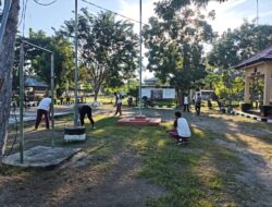 Jaga Kebersihan dan Kekompakan, Personel Polsek Buer Gelar Kurve Bersama