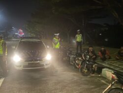 Satlantas Polres Lombok Barat Patroli Skala Besar di Jalur Bypass