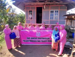 BHAYANGKARI RANTING MANGGELEWA SALURKAN BANTUAN SOSIAL, WUJUD KEPEDULIAN DAN PENGUATAN HUBUNGAN SERTA PENDEKATAN DENGAN MASYARAKAT