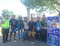 Sat Lantas Polres Bima Kota Gencarkan Edukasi Kamseltibcarlantas di Pasar Amahami