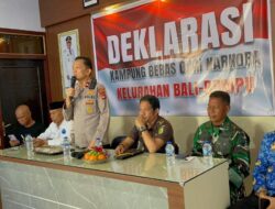 DALAM RANGKA MENYAMBUT HUT BHAYANGKARA SAT RESNARKOBA POLRES DOMPU DEKLARASIKAN KAMPUNG BEBAS NARKOBA
