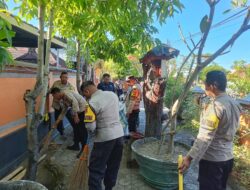 Sambut Hari Bhayangkara Ke-80, Polsek Sumbawa Gelar Bakti Religi di Pura Giri Natha