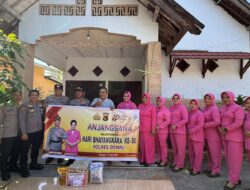 POLRES DOMPU GELAR ANJANGSANA DAN SALURKAN BANTUAN SOSIAL KEPADA PURNAWIRAWAN POLRI DAN WARAKAWURI DALAM RANGKA HARI BHAYANGKARA KE-80
