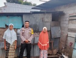 BHABINKAMTIBMAS DESA MATUA BANTU PEMBANGUNAN RUMAH WARGA TERDAMPAK BANJIR, WUJUD KEPEDULIAN DAN RASA KEMANUSIAAN