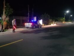 Patroli Strong Point Presisi Polri Polsek Gangga Terangi Jalan Gangga-Bayan