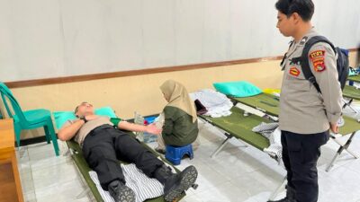 Kontribusi Nyata Bagi Kebutuhan Kesehatan Masyarakat di Hari Bhayangkara Ke-80 Polres Bima Kabupaten Gelar Donor Darah