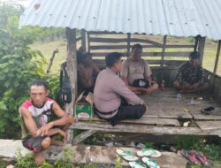 Sambang humanis Bhabinkamtibmas desa konte dorong keamanan dan ketahanan pangan