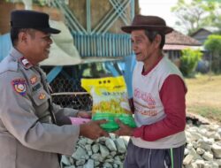 Polres Bima Kota Gelar Cooling System dan Salurkan Bansos HUT Bhayangkara ke-80 kepada Warga Lewirato