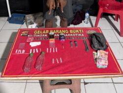 SATRESNARKOBA POLRES DOMPU AMANKAN TERDUGA PELAKU NARKOTIKA DI KECAMATAN KEMPO, BELASAN PAKET DIDUGA SABU DISITA