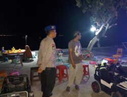 Polsek Gangga Gelar Patroli Blue Light, Imbau Warga Jaga Kamtibmas dan Waspada 3C