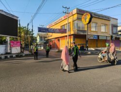Satlantas Polres Dompu Laksanakan Strong Point Pagi, Wujudkan Keamanan dan Kelancaran Arus Lalu Lintas