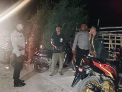 Patroli Malam, Polsek Madapangga Tekan Potensi Guankamtibmas di Wilayah Hukumnya