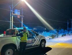 Satlantas Polres Sumbawa Barat Gelar Patroli Blue Light, Tindak Knalpot Brong dan Cegah Balap Liar di Taliwang