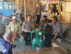 Sambang Terminal Jatibaru, Bhabinkamtibmas Ajak Warga Jaga Kamtibmas