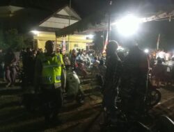 Sinergitas Personel Polsek Brang Rea dan Anggota Koramil 1628 -01/Taliwang Dalam Pengamanan Volly Ball Bintang Bano Cup 1