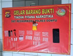 POLRES DOMPU UNGKAP PEREDARAN SABU 8,18 GRAM DI KECAMATAN KEMPO