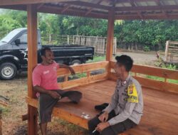 BHABINKAMTIBMAS DESA SONGGAJAH SAMBANGI WARGA, AJAK MANFAATKAN PEKARANGAN UNTUK KETAHANAN PANGAN KELUARGA