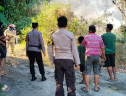 Respon Cepat Laporan Masyarakat, Polres Bima Kota Bersama Damkar Padamkan Kebakaran Lahan di Ule