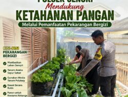 Bhabinkamtimas Polsek Senori Polresta Tuban Polda Jatim Sambang Pekarangan Pangan Bergizi Warga Desa Sendang Guna Mendukung Ketahanan Pangan