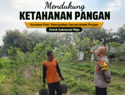 Polsek Tuban Dukung Ketahanan Pangan, Sambangi Warga dan Pantau Pemanfaatan Lahan