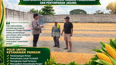 POLSEK KEREK SAMBANG GUDANG PENAMPUNGAN JAGUNG, DUKUNG KETAHAN PANGAN NASIONAL