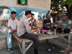 Sambangi Warga Binaan, Bhabinkamtibmas Polsek Sanggar Sampaikan Himbauan dan Larangan Karhutla