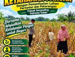 Polri Dukung Astacita, Polsek Semanding Polresta Tuban Turun Cek Tanaman jagung milik Warga di Desa Tegalagung