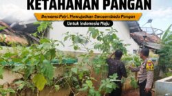 Polsek Tuban Dukung Ketahanan Pangan, Pantau Pemanfaatan Lahan Pekarangan Warga