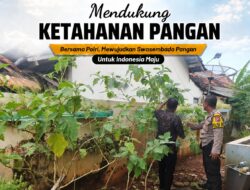 Polsek Tuban Dukung Ketahanan Pangan, Pantau Pemanfaatan Lahan Pekarangan Warga