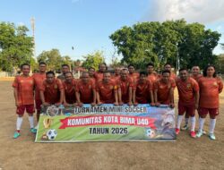 Bhayangkara FC Polres Bima Kota Tahan Imbang Perintis FC 2-2 dalam Laga Mini Soccer U40