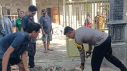 Bhabinkamtibmas Polres Bima Kota Gotong Royong Bangun Masjid Al-Ikhlas