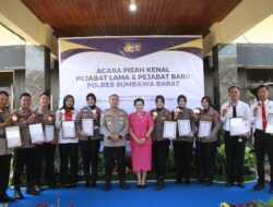 Kapolres Sumbawa Barat Berikan Reward kepada Personel Peraih Medali Porprov NTB