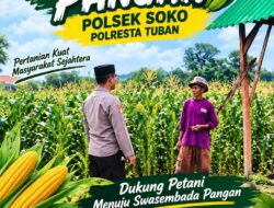 Polri Dukung Astacita, Polsek Merakurak Polres Tuban Turun Cek Tanaman Jagung Warga di Desa Tuwiri Wetan
