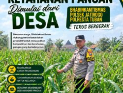 Polri dukung progam Astacita, Polsek Jatirogo Polresta Tuban Turun Cek Tanaman jagung Warga di Desa Paseyan