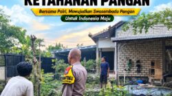 Polsek Tuban Dukung Ketahanan Pangan, Bhabinkamtibmas Sambangi Warga dan Pantau Pemanfaatan Lahan Pekarangan