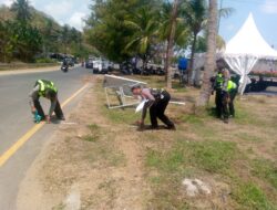 Polresta Loteng Olah TKP Laka Lantas di Kuta Mandalika, Satu WNA Meninggal Dunia.