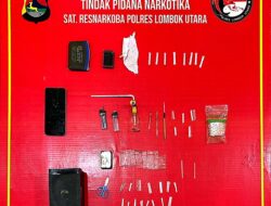 Polres Lombok Utara Amankan Pria di Kayangan, Delapan Poket Sabu Disita