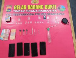 Kerap Edarkan Narkoba, Tim Opsnal Satresnarkoba Polres Sumbawa Amankan Dua Orang dan 13 Poket Sabu