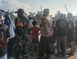 Sinergi TNI-Polri, Bhabinkamtibmas dan Babinsa Amankan Final Turnamen Sepak Bola Tingkat SD Se-Kecamatan Jereweh