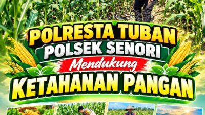 Bhabinkamtibmas Polsek Senori Polresta Tuban Pantau Tanaman Jagung Warga Desa Sendang Guna Dukung Ketahanan Pangan Nasional