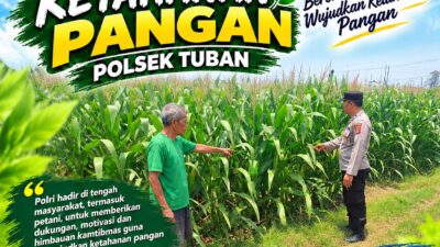 Polsek Tuban Dukung Petani, Wujudkan Ketahanan Pangan Nasional